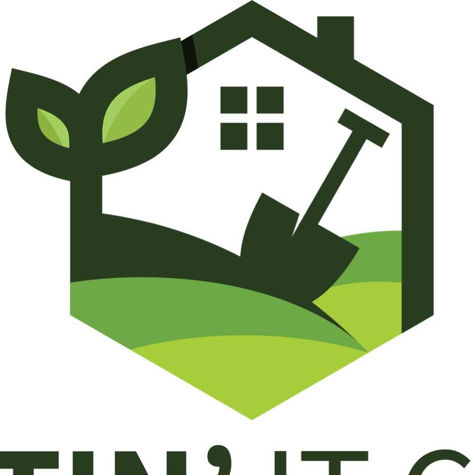 Original Cuttin’ It Close house, leaf, and shovel logo